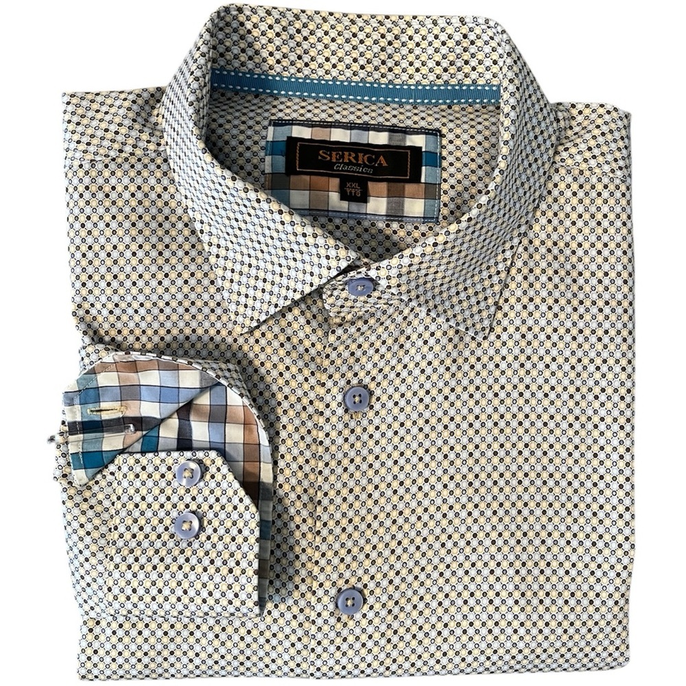 Serica Classics XXL 100% Cotton Long Sleeve Shirt Classic fit